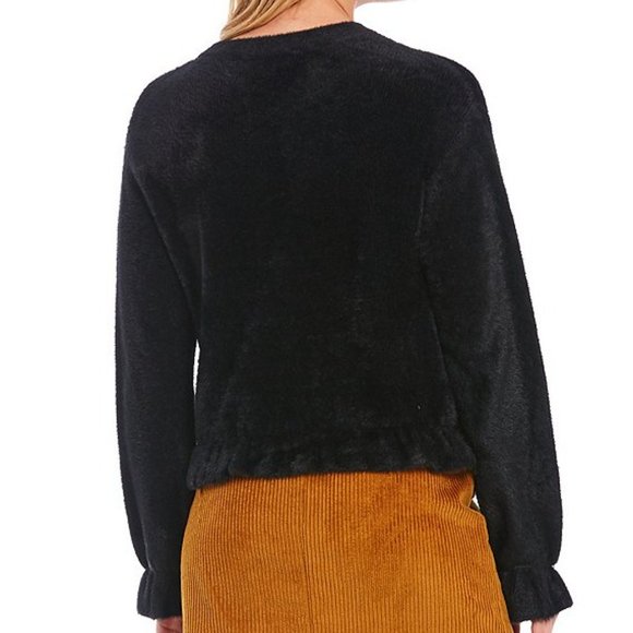 NWT CHELSEA & VIOLET Short Eyelash Peplum Sweater - Picture 3 of 6